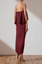 Load image into Gallery viewer, LUXE &#39;U&#39; WIRE FRILL DRESS - GARNET