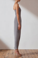 Load image into Gallery viewer, CORE &#39;U&#39; BUSTIER DRAPED DRESS - GREY