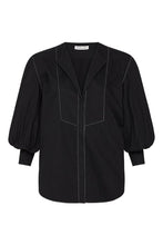 Load image into Gallery viewer, GRANT BALLOON SLEEVE SHIRT - BLACK