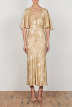 Load image into Gallery viewer, EDGAR FLUTTER SLEEVE MIDI DRESS