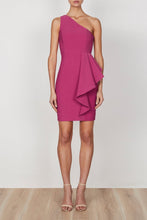 Load image into Gallery viewer, AVA ONE SHOULDER MINI DRESS - FUCHSIA