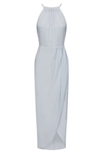 Load image into Gallery viewer, CORE HIGH NECK RUCHED DRESS - POWDER BLUE