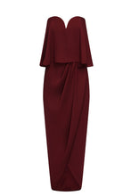 Load image into Gallery viewer, LUXE &#39;U&#39; WIRE FRILL DRESS - GARNET